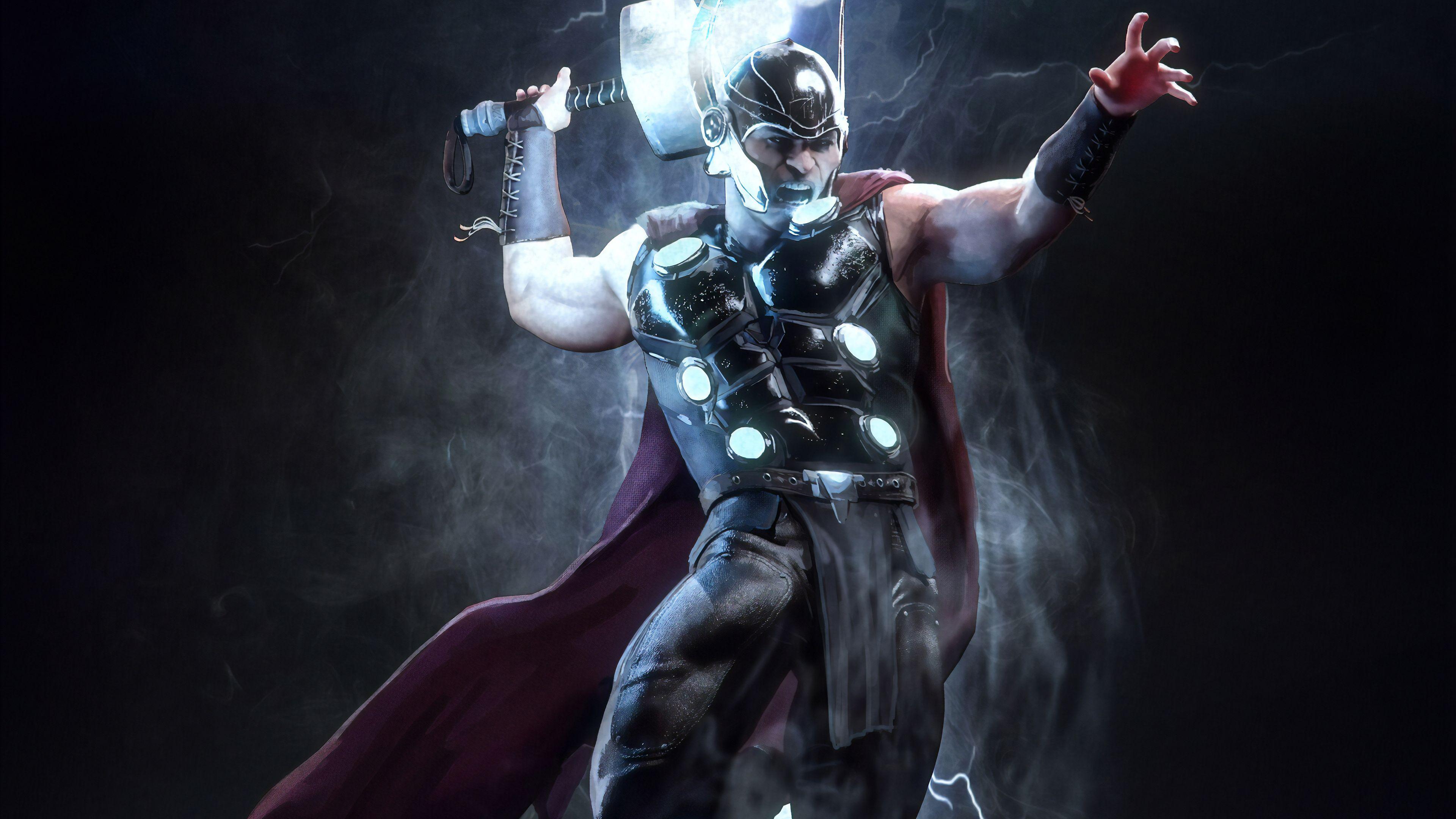 3840x2160 Wallpaper 4k Thor Marvel Superhero 4k Wallpaper, Artstation Wallpaper, Hd Wallpaper, Marvel Wallpaper, Superheroes Wallpaper, Thor Wallpaper