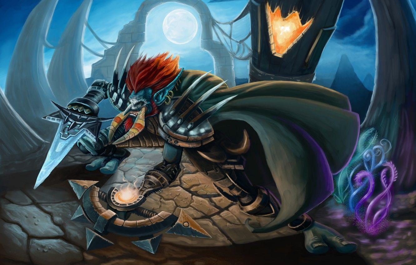 1332x850 Wallpaper wow, the robber, world of warcraft, horn, rogue, Troll, Troll, Horde, Horde image for desktop, section игры