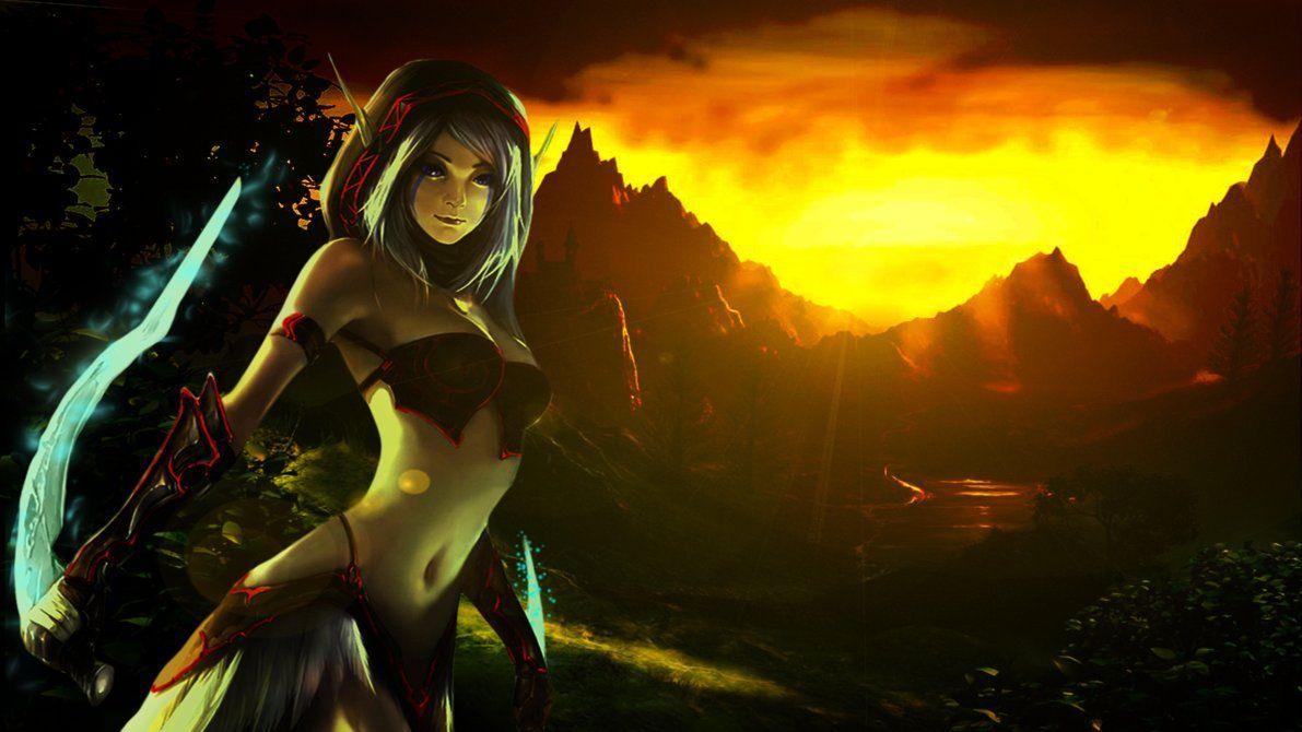 1191x670 Night Elf Rogue widescreen wallpaper WOW by Runnetty. World of warcraft, Warcraft, Night elf