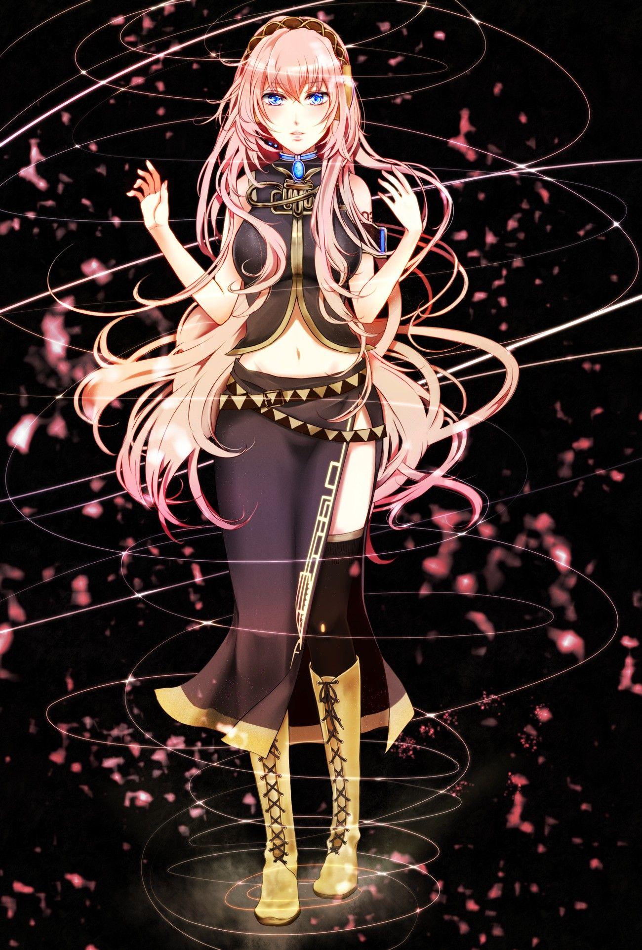 1300x1923 Vocaloid, blue eyes, skirts, Megurine Luka, headset, pink hair
