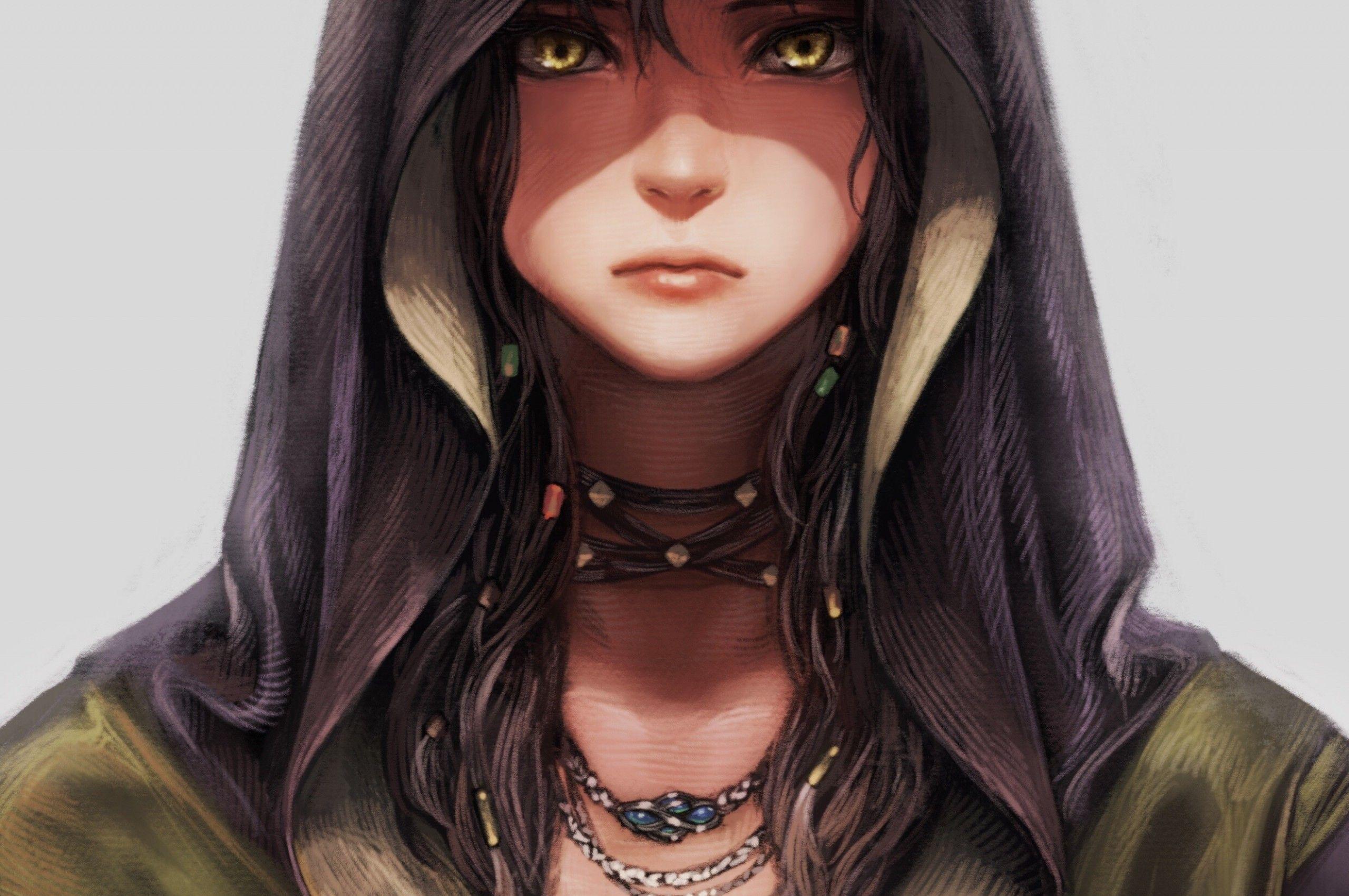 2560x1700 Download 2560x1700 Anime Girl, Hoodie, Darkness, Sad Wallpaper for Chromebook Pixel