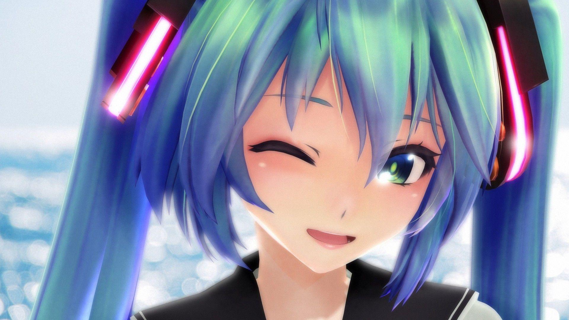 1920x1080 Cute Vocaloid Megurine Luka Anime Girl HD Wallpaper