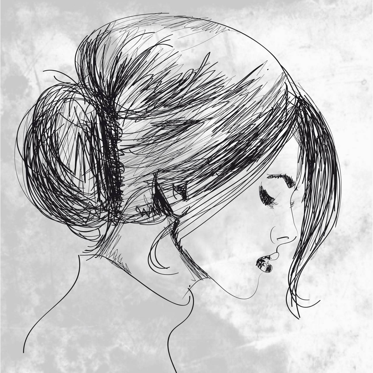 Wallpaper  face drawing illustration portrait cartoon hair head girl  darkness sketch black and white monochrome photography fictional  character 2560x1600   608885  HD Wallpapers  WallHere