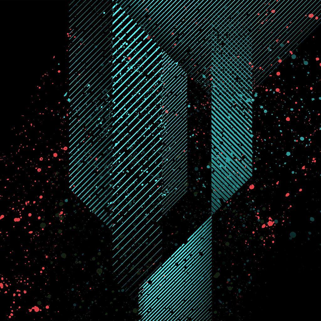 1024x1024 Android wallpaper. dark art minimal pattern blue