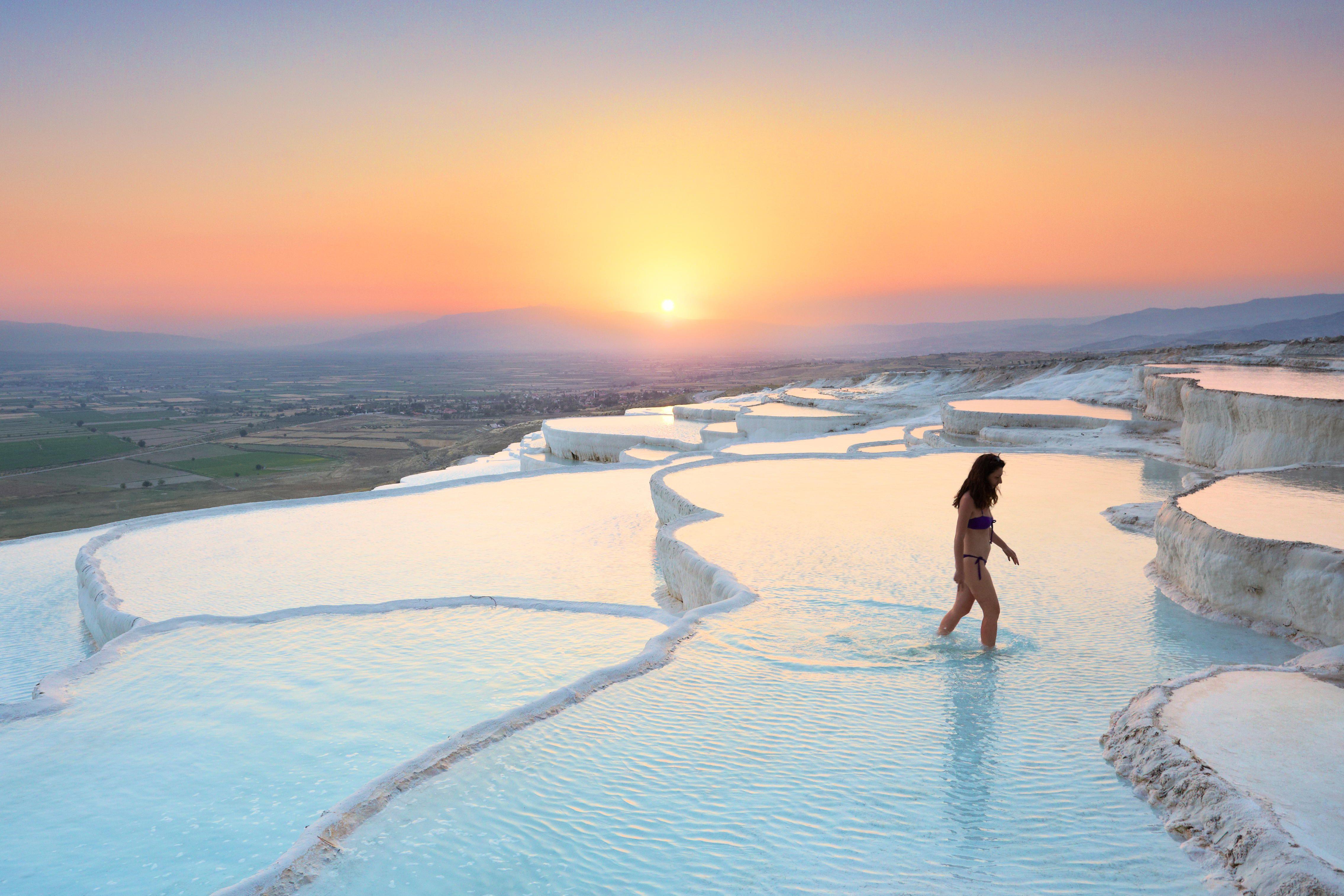 4542x3029 Free photo: Pamukkale, Landmark, Place