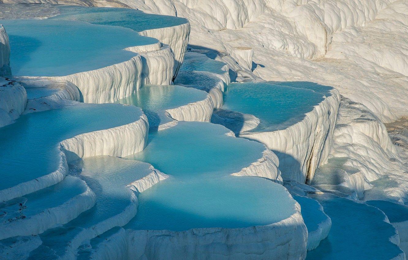 1332x850 Wallpaper Turkey, Pamukkale, limestone image for desktop, section природа