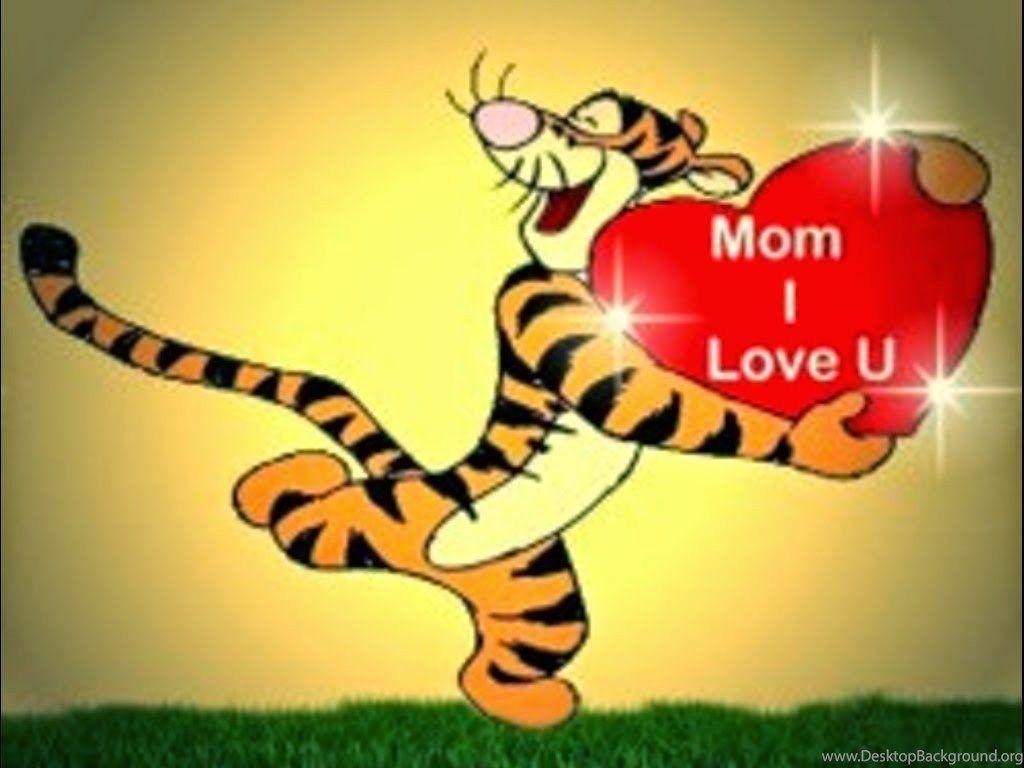 1024x768 I love you mom Happy Mothers Day Image Desktop Background