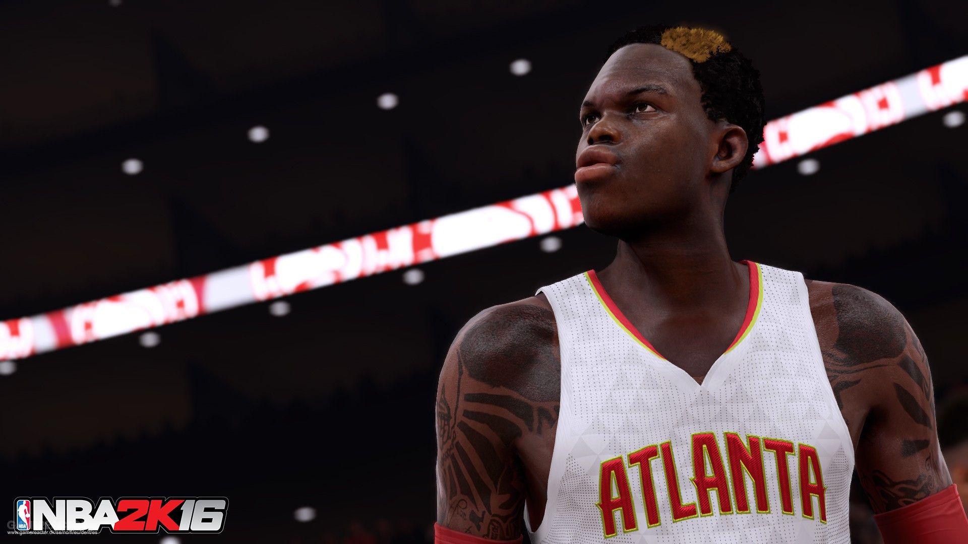 1920x1080 Dennis Schröder in NBA2K16 with the new Hawks jerseys