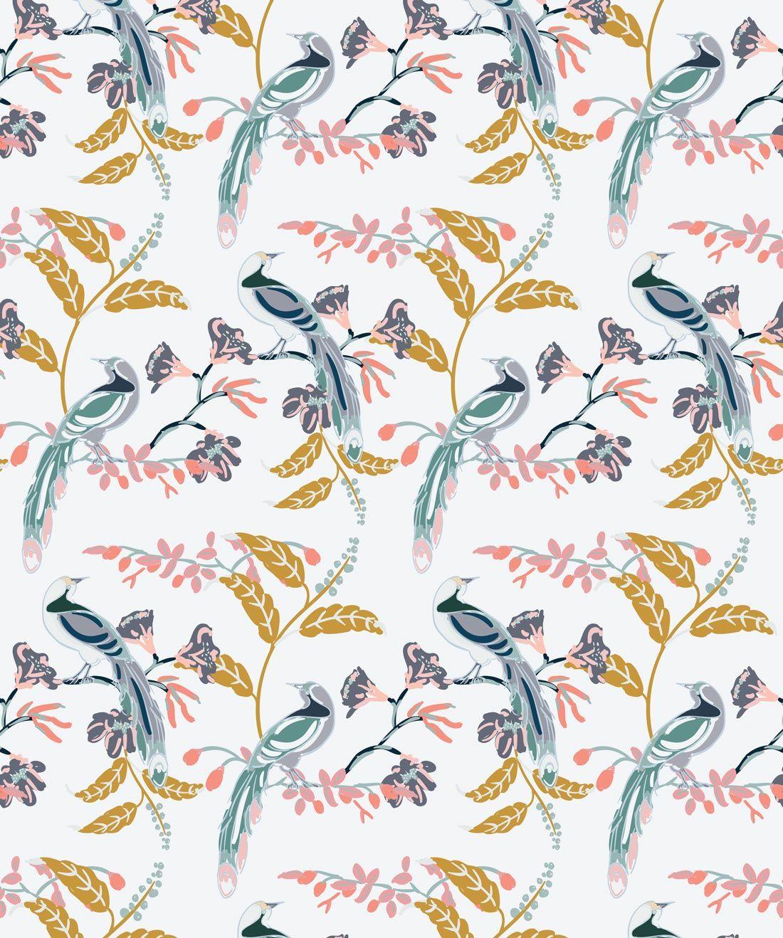 1100x1318 Birds Of Paradise • Luxurious Tropical Bird Wallpaper UK