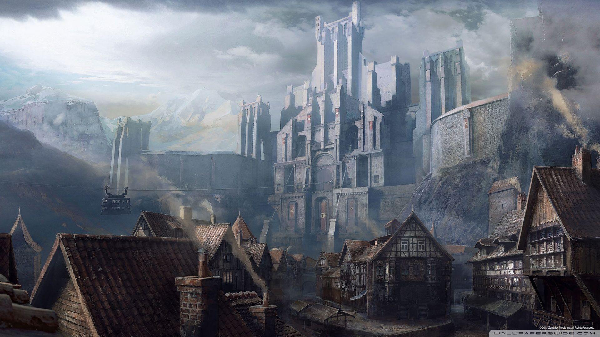 1920x1080 Wolfenstein Concept Art Castle Germany Wolfenstein The Old Blood Video Game Art Video Games Wallpaper:1920x1080