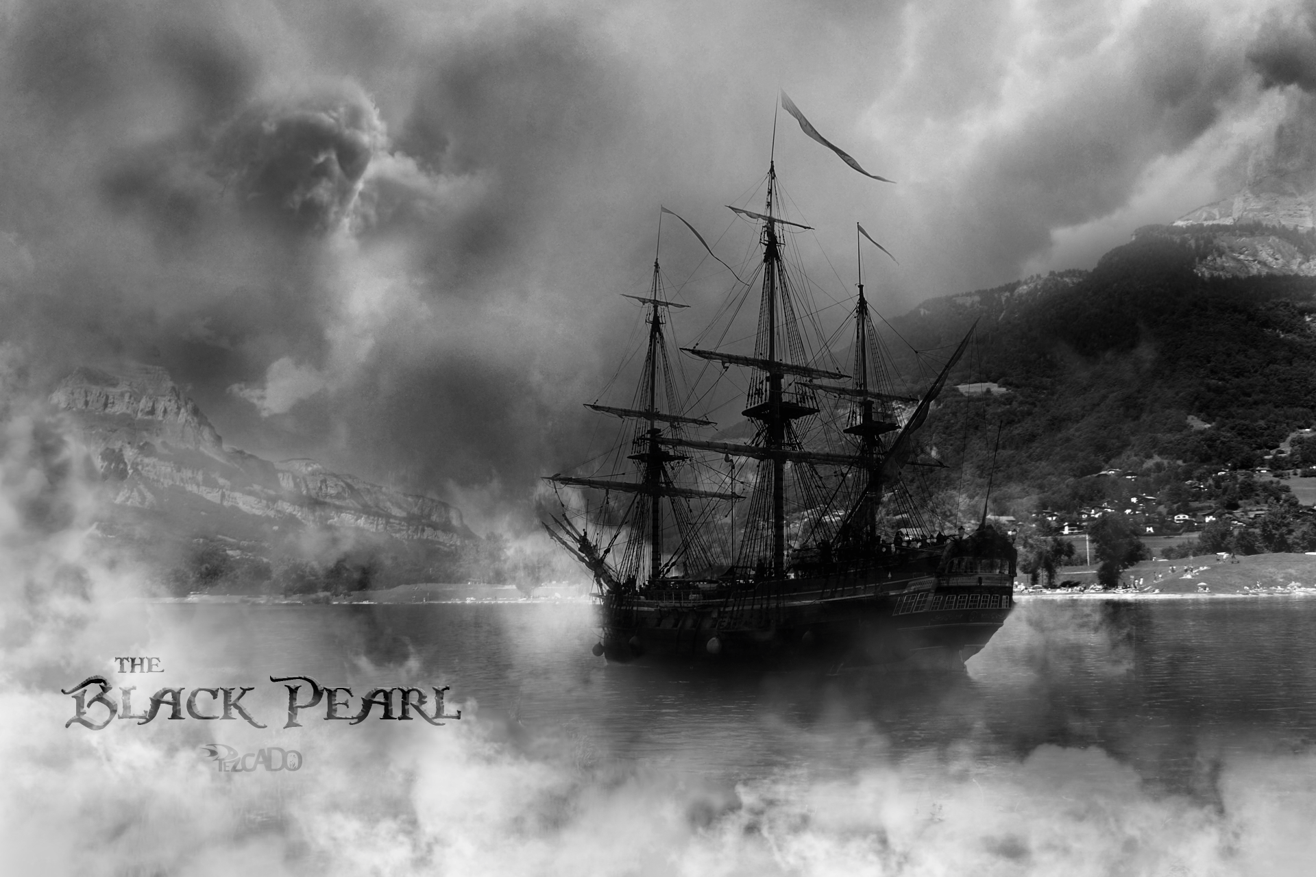 1920x1280 The Black Pearl of the Caribbean Minecraft Map