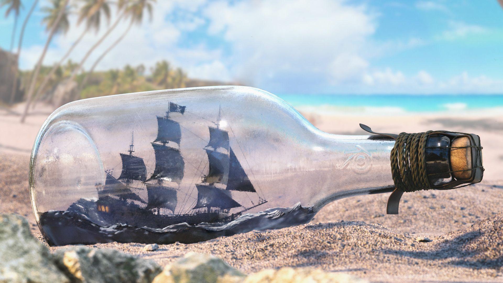1920x1080 Why is the black pearl in a bottle?, Jakub Vaja