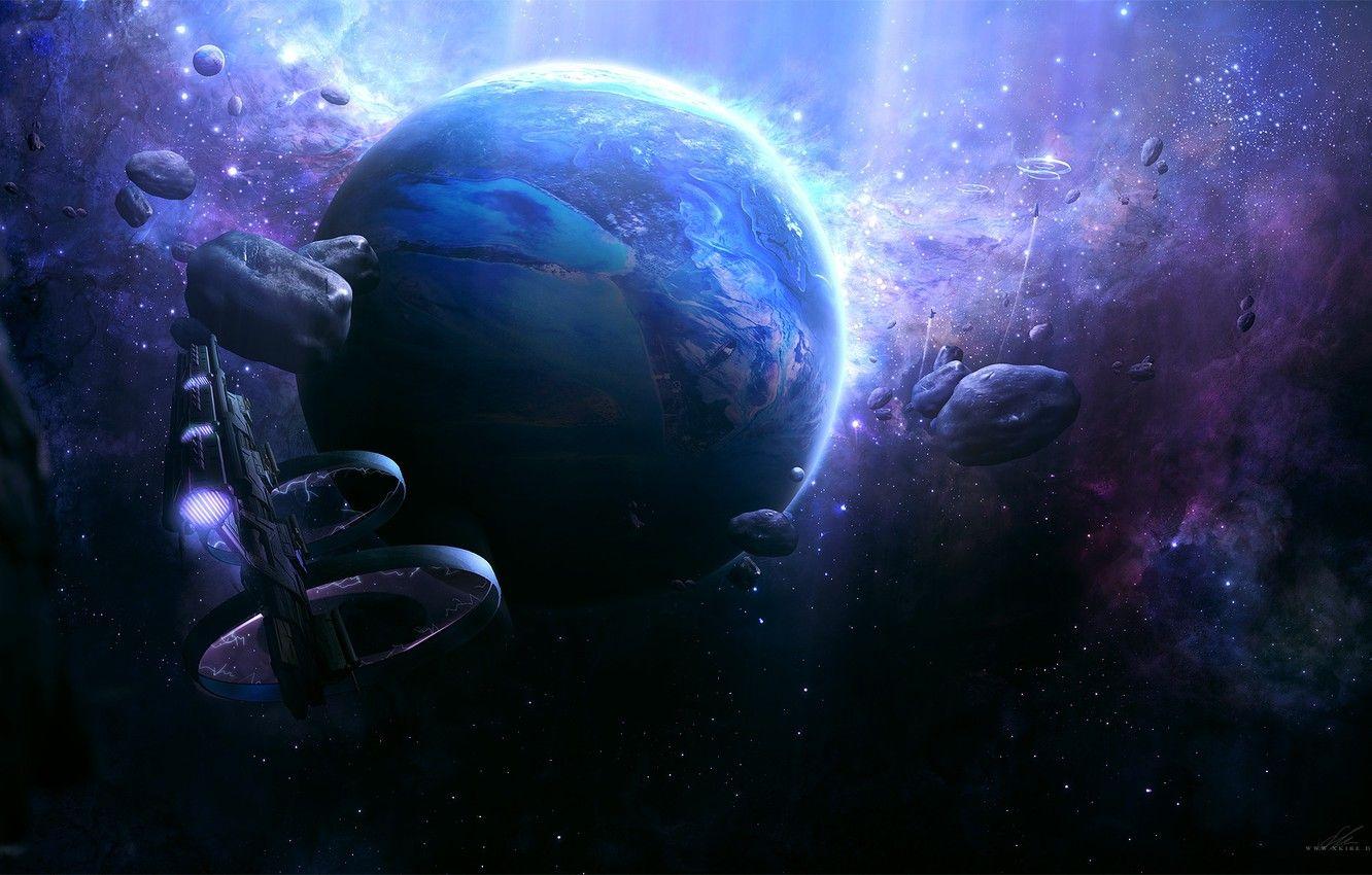 1332x850 Wallpaper planet, ships, blackpearl image for desktop, section космос