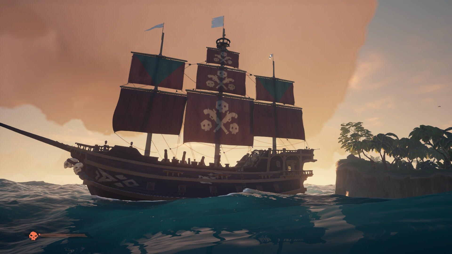 1920x1080 I'm so proud of all the money I've saved up to make my ship look intimidating. At night it looks like the Black Pearl