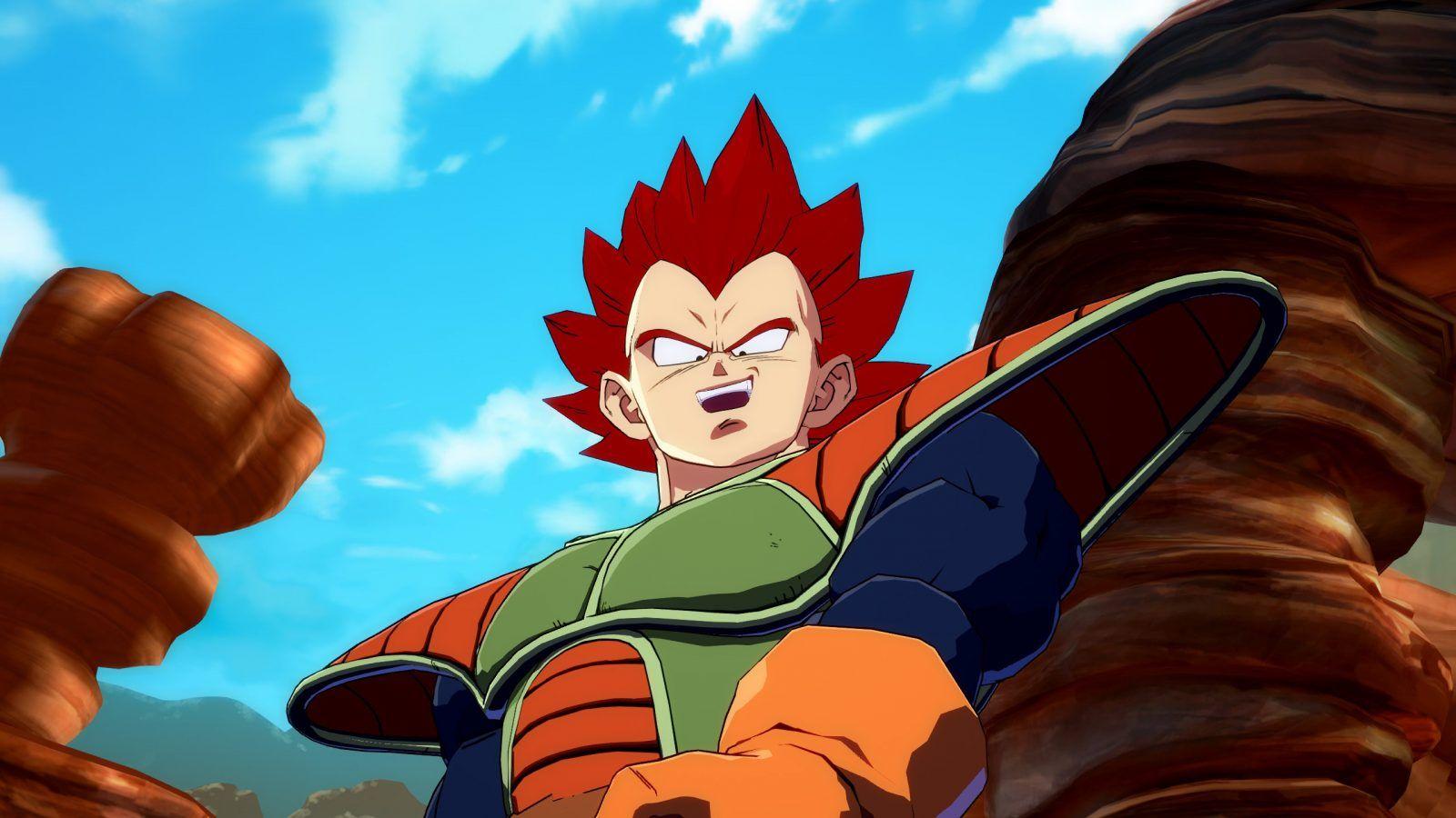 dragon ball z vegeta red hair