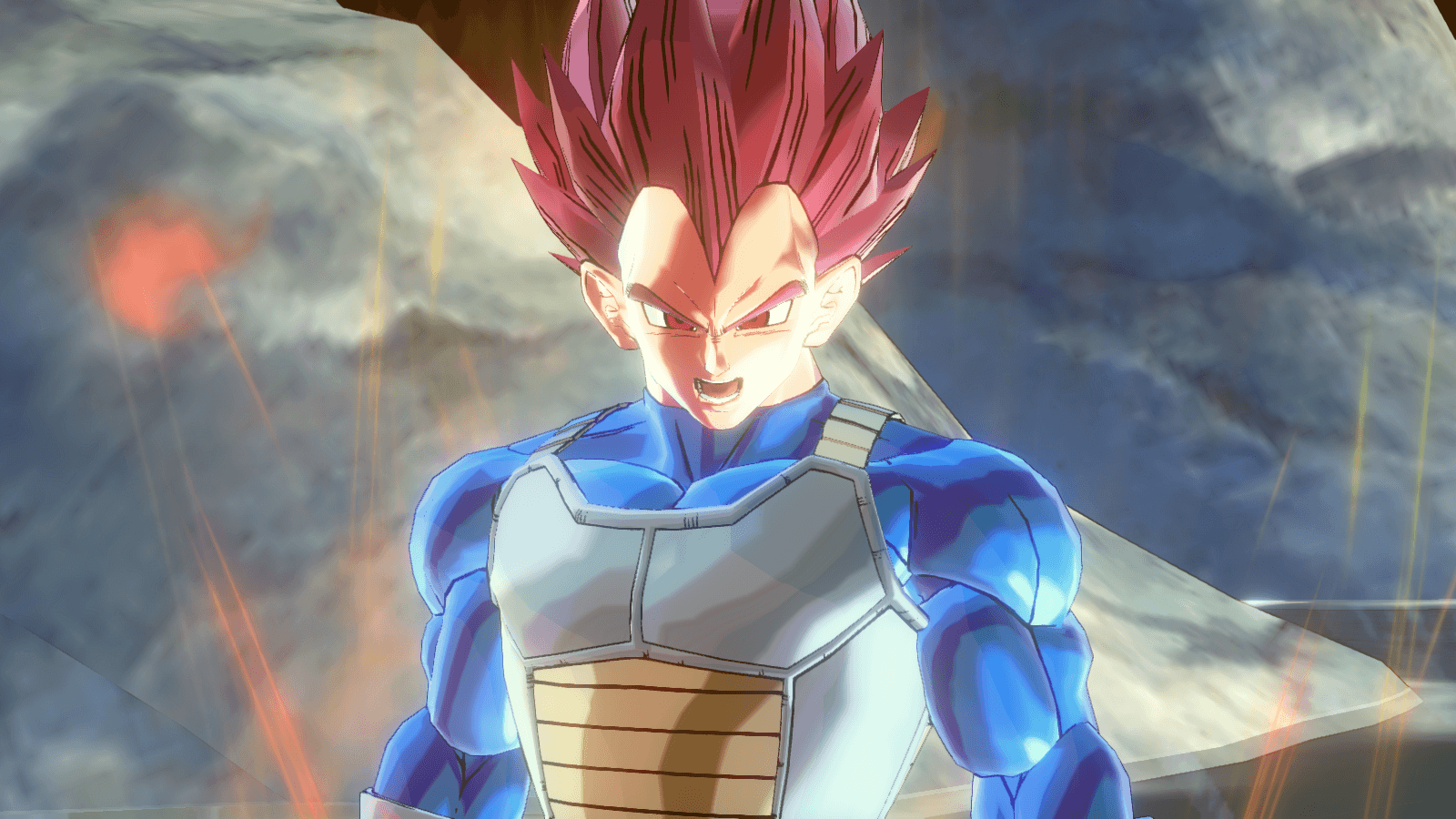 dragon ball z vegeta red hair