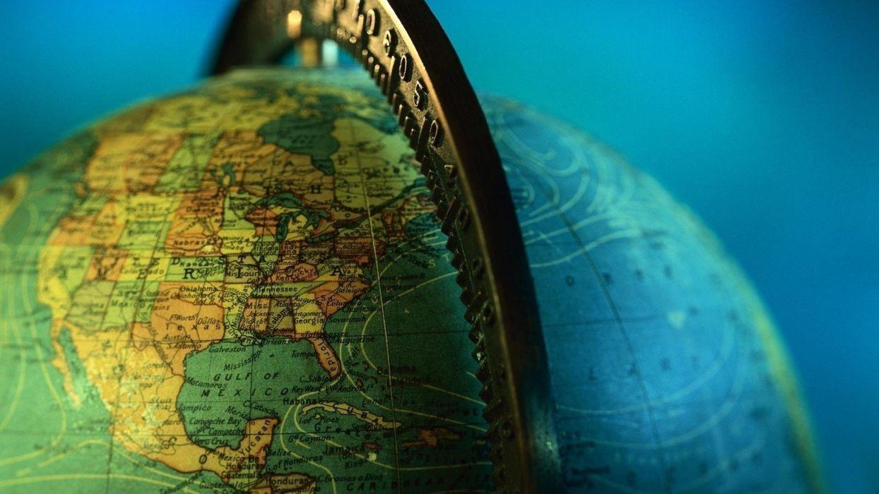 1244x700 Continents globes Earth North America blue background sea Map