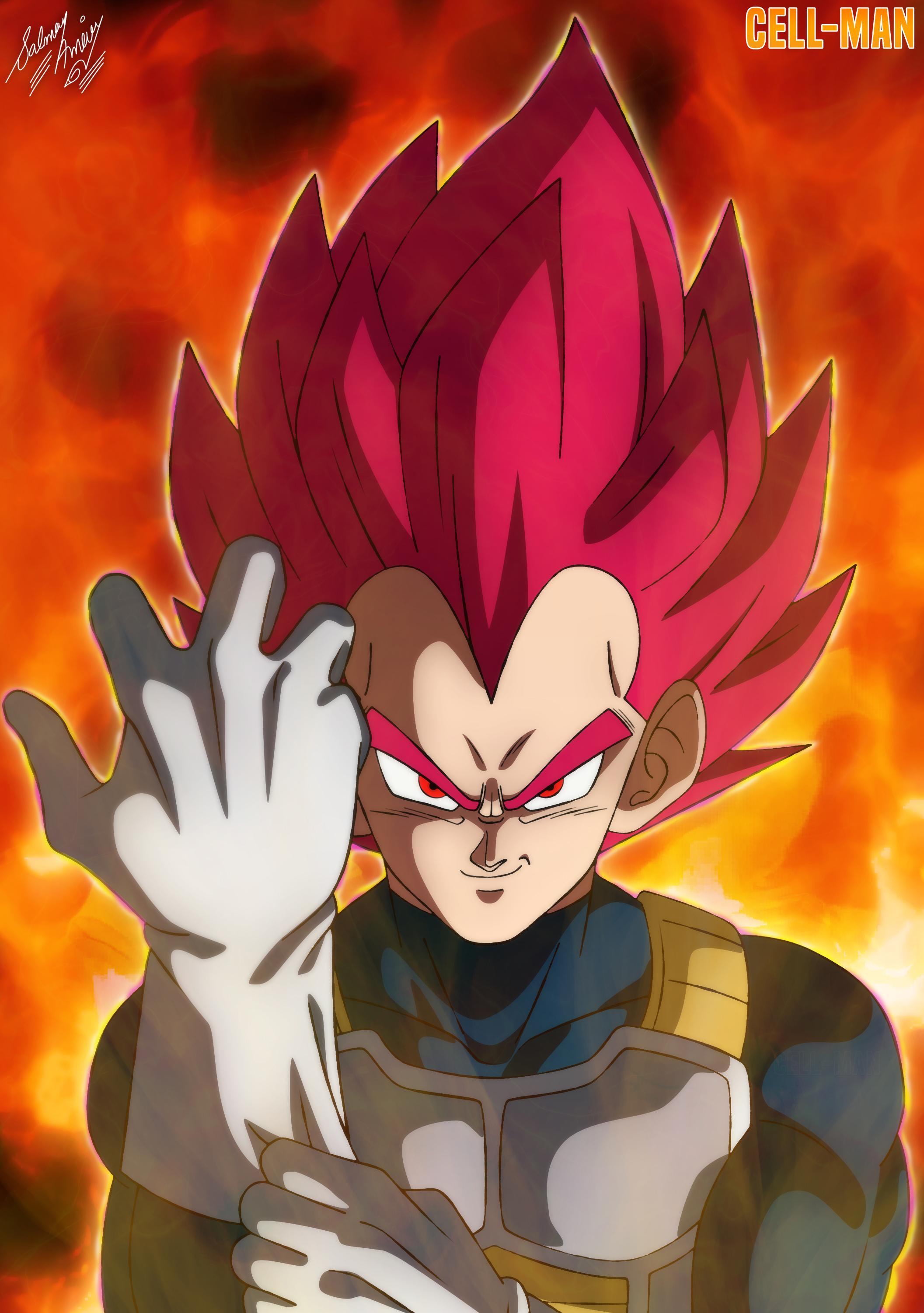 vegeta ssj god red