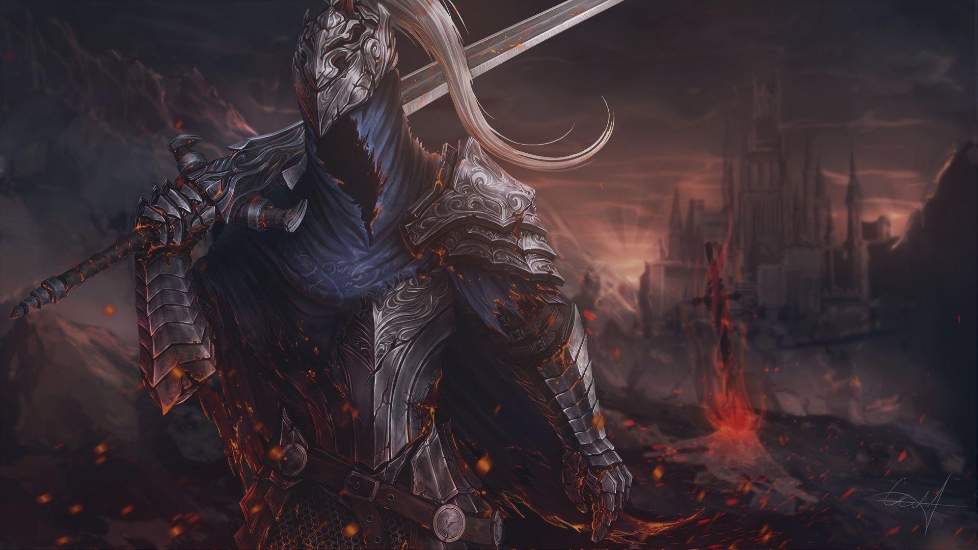1920x1080 Armor, Dark Souls, Sword, Art, Video Game Wallpaper