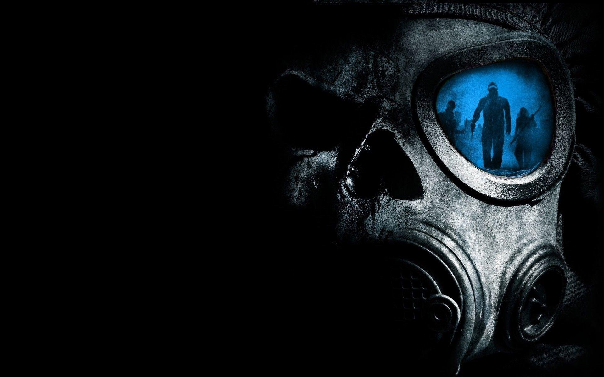 1920x1200 Blue Gaming Wallpaper On Wallpaperplay Mask Skull Wall Paper HD Wallpaper