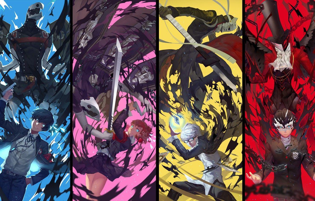 1332x850 Wallpaper collage, art, characters, person, Person - for desktop, section сёнэн