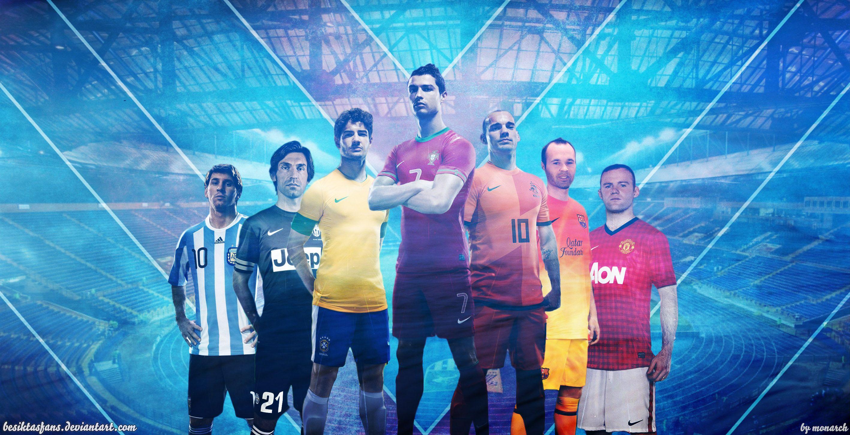2835x1450 Messi Neymar Ronaldo Wallpaper