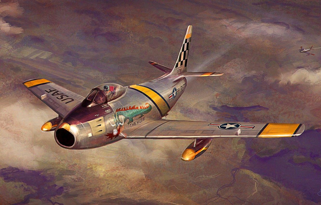 1332x850 Wallpaper F 86F, F 86 Sabre, External Fuel Tank, ''The Huff'' Image For Desktop, Section авиация