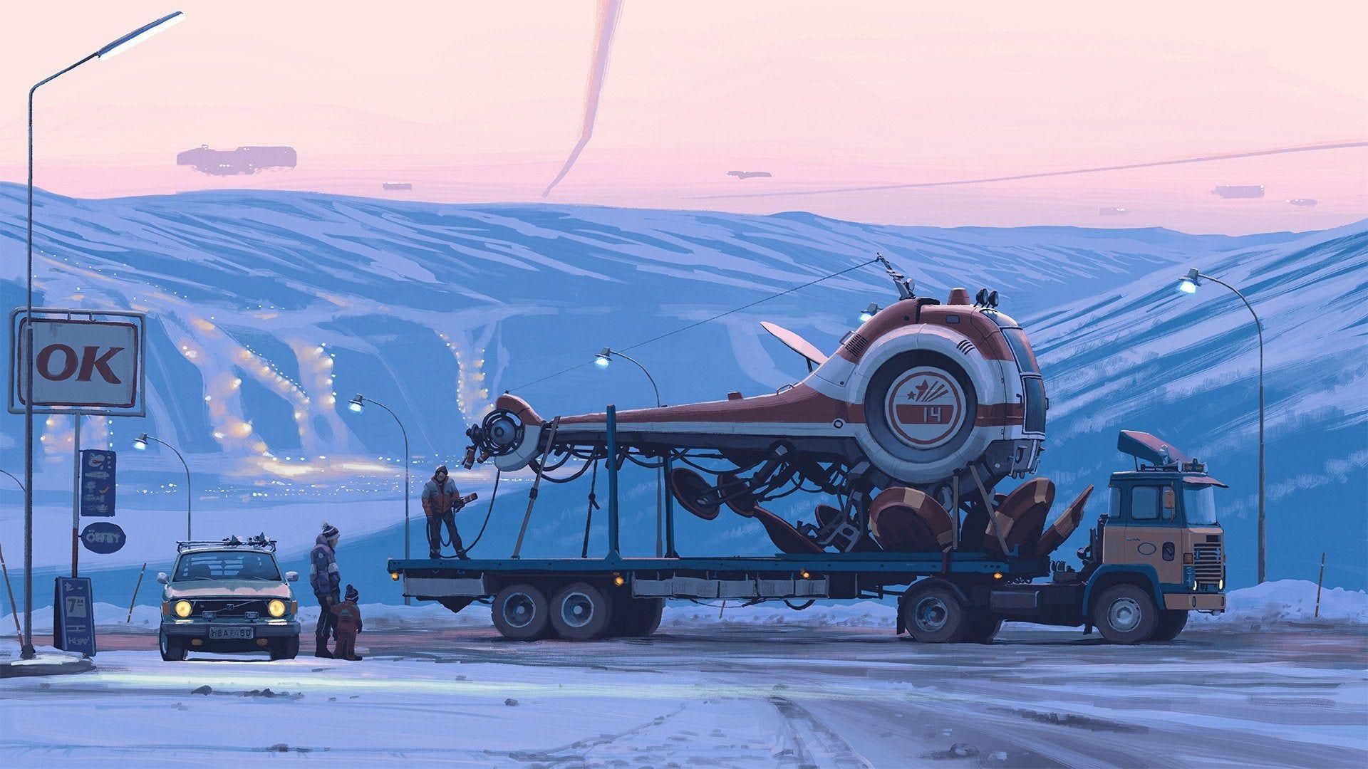1920x1080 Ship 14 By Simon Stålenhag [1920x1080]