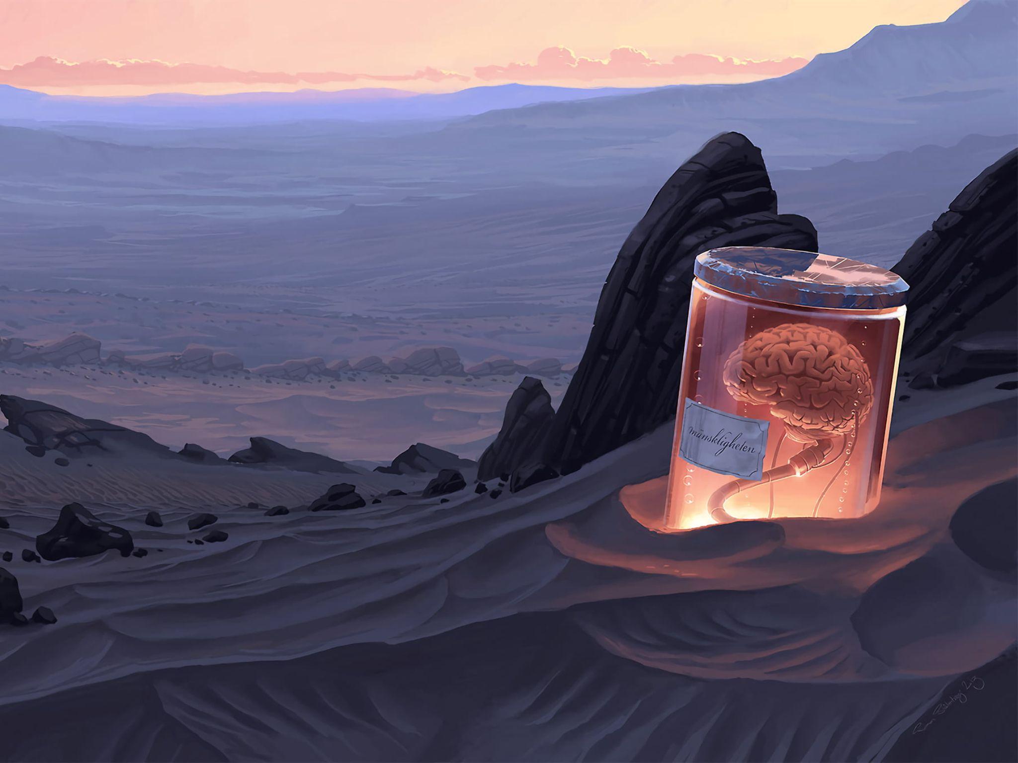 2048x1536 Brain In A Jar by Simon Stålenhag