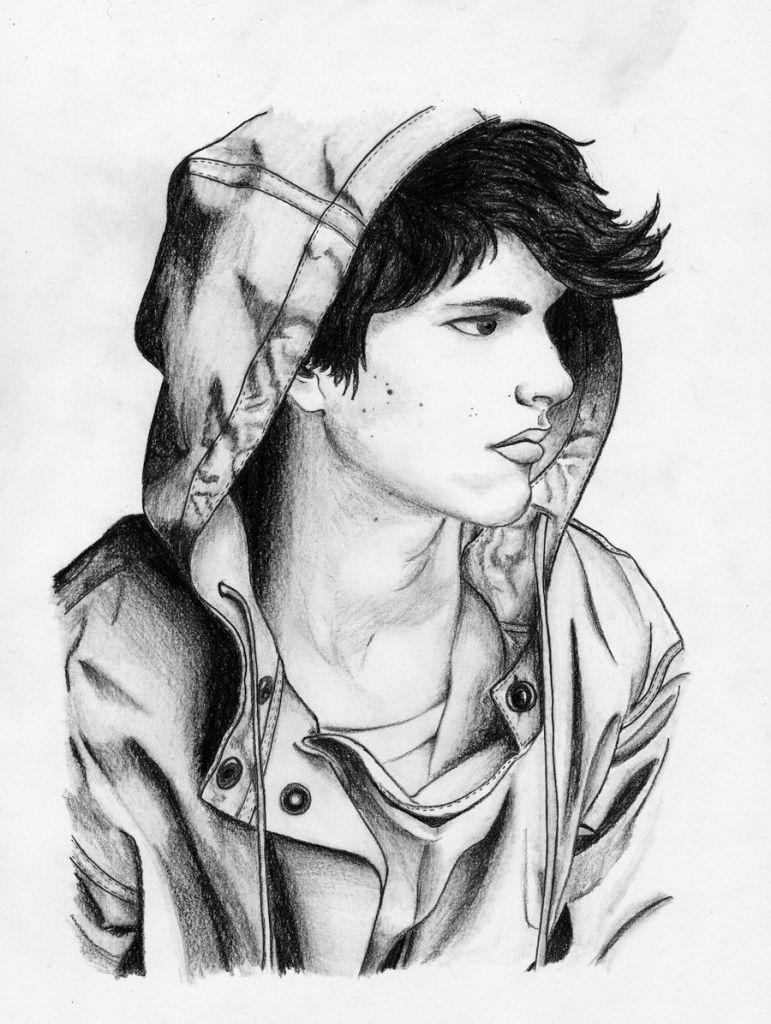 771x1024 Wallpaper Boy Pencil Sketch, Download Wallpaper