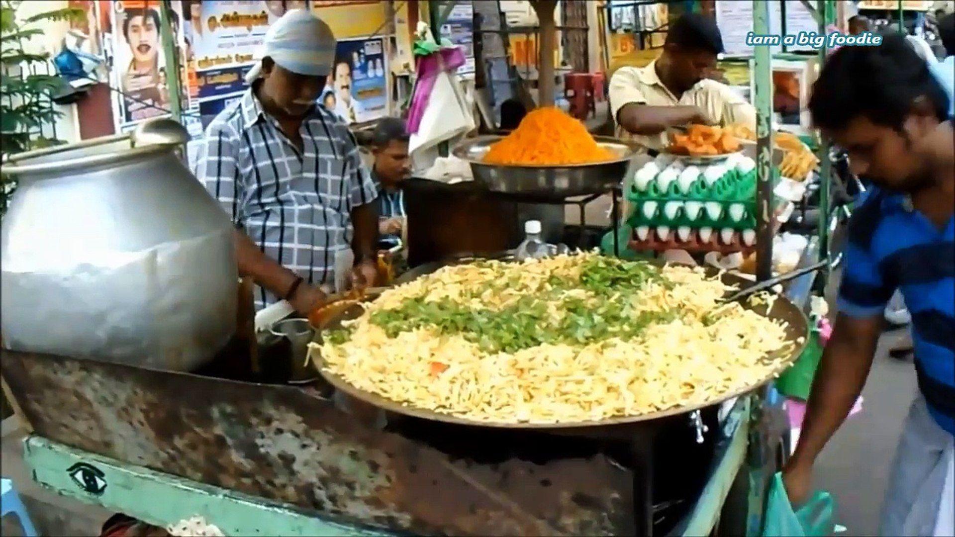 1920x1080 unique Indian street food ever.!!! Atho egg noodles making 100 people served with banana stem soup