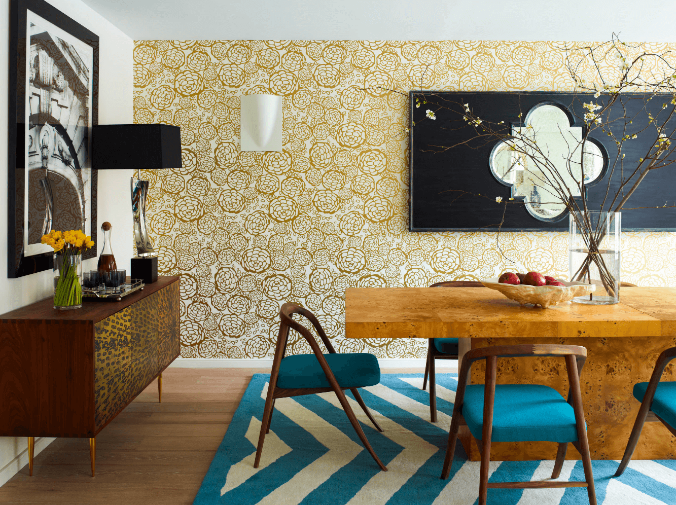 23 Mesmerizing Wallpapered Rooms From the AD Archive