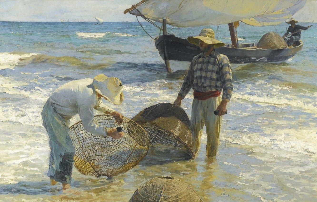 1332x850 Wallpaper Spanish painter, Valencian fisherman, Valencian fisherman, Joaquin Sorolla and Bastida, Spanish painter, Joaquin Sorolla and Bastida image for desktop, section живопись