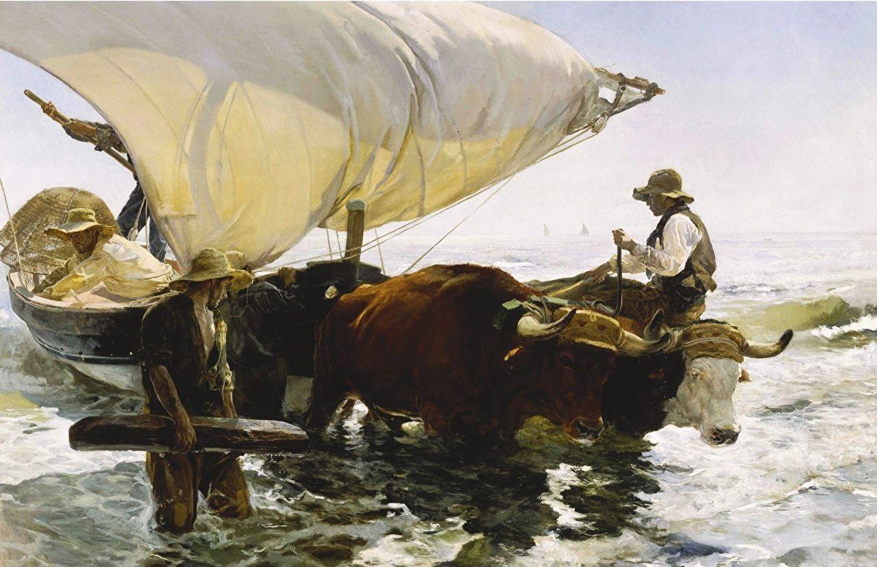 1280x828 Picture Bulls Joaquin Sorolla, The Return from Fishing Boats