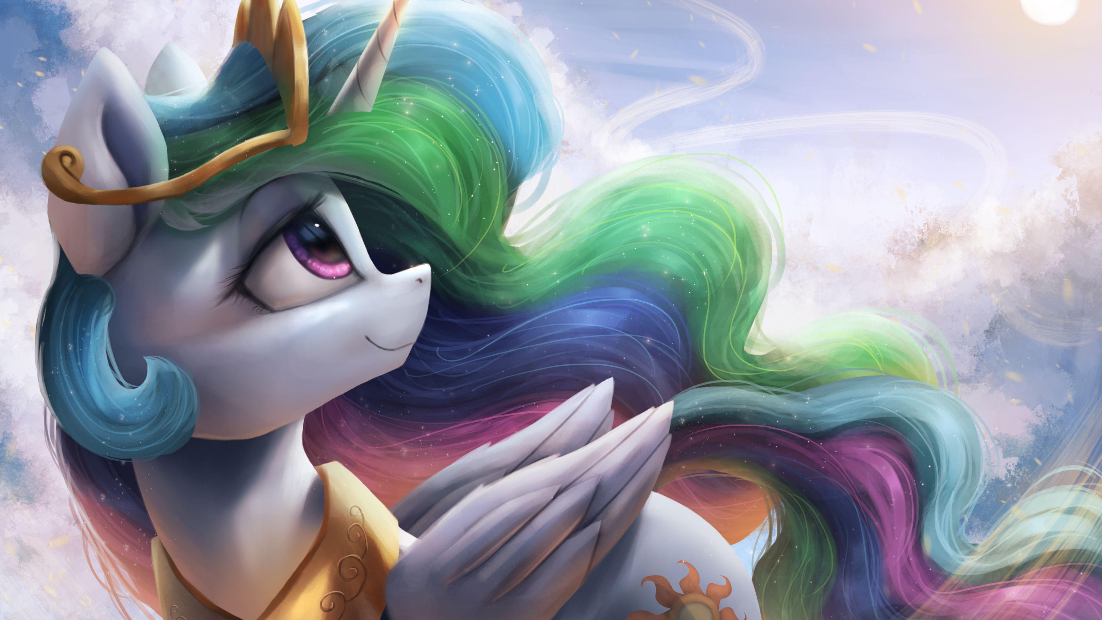 3840x2160 My Little Pony Princess Celestia 4K Wallpaper