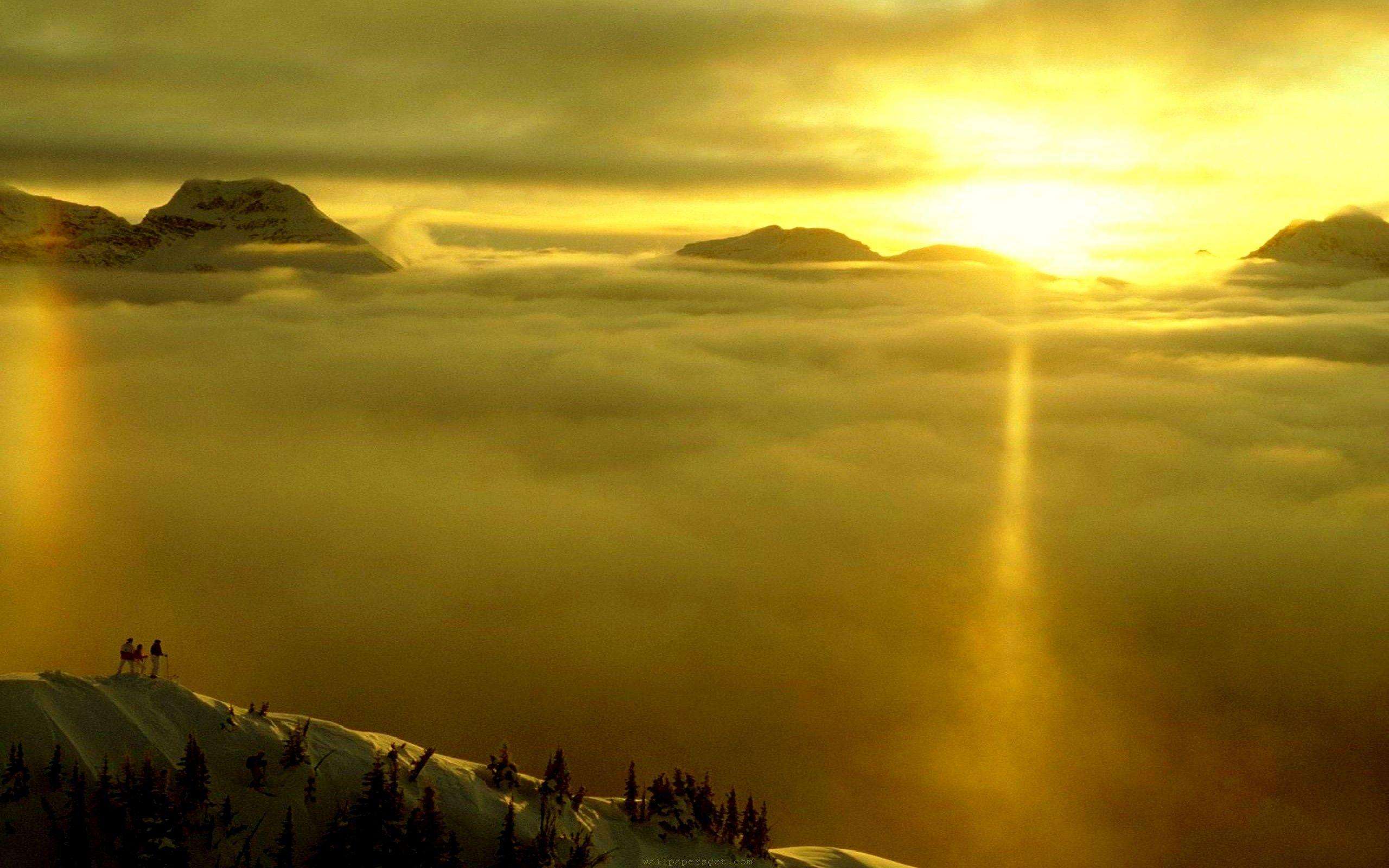 2560x1600 Mountain: MOUNTAIN LIGHT Sunlight Clouds North America Canada