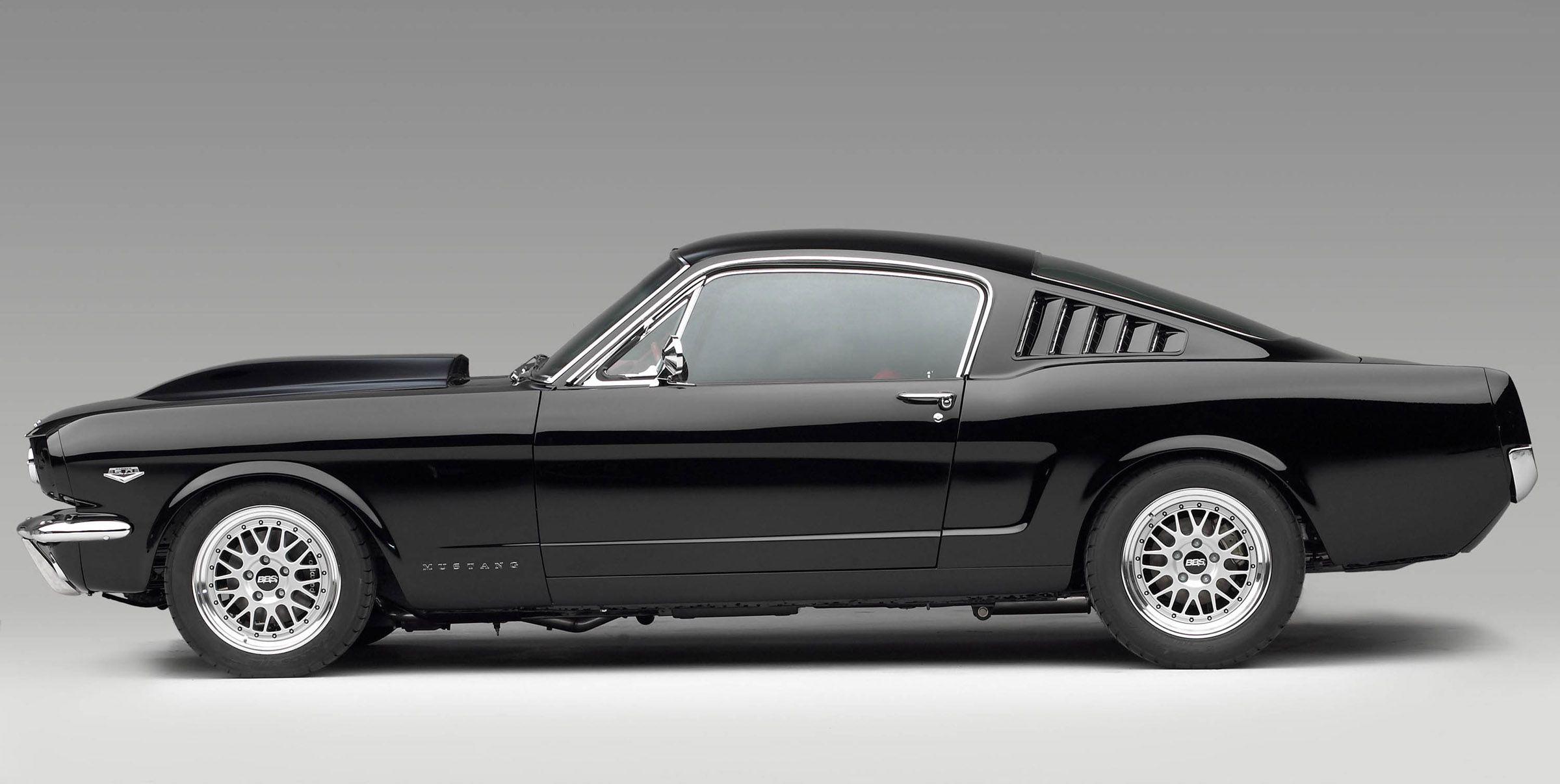 2400x1207 1965 Mustang Fastback Wallpaper