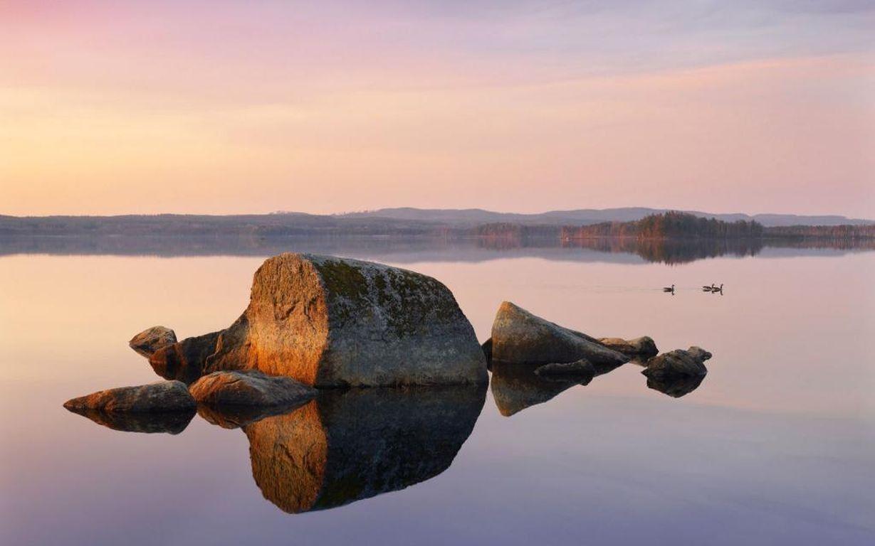 1229x768 Lakes: Nordic Landscapes Lake Water Mountains Nature Reflection