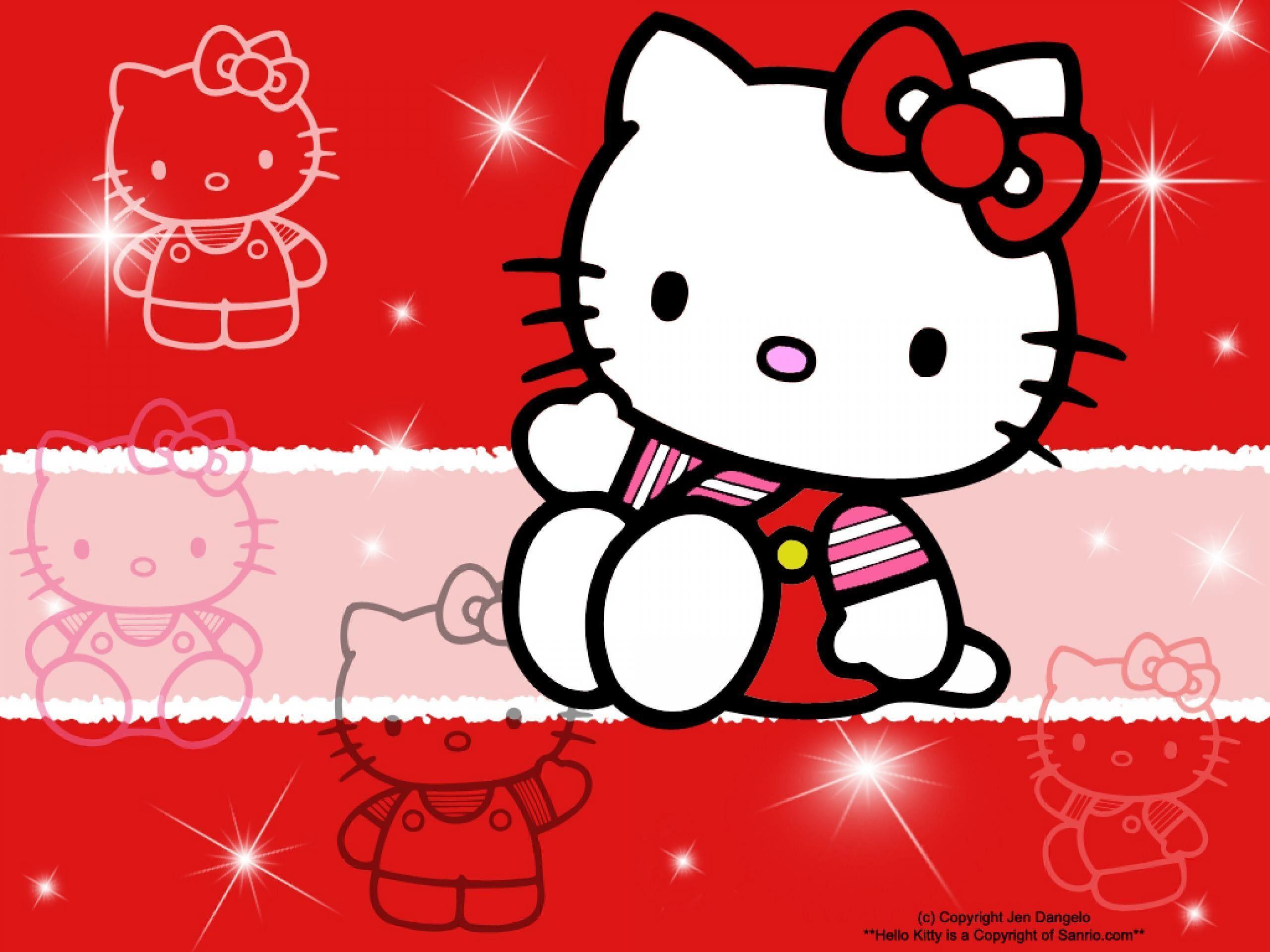 HD wallpaper Hello kitty Illustration Logo Brand communication red   Wallpaper Flare