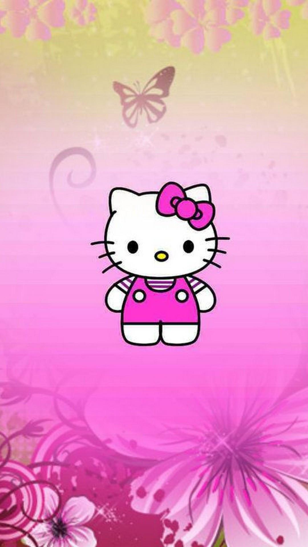 1080x1920 Rose Gold Hello Kitty Wallpaper Glitter
