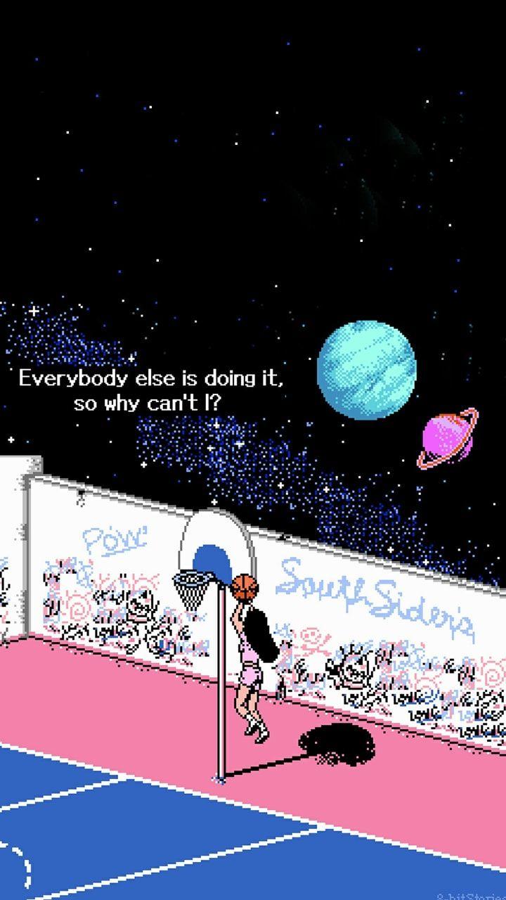 720x1280 pixel, pixel art, frases and background