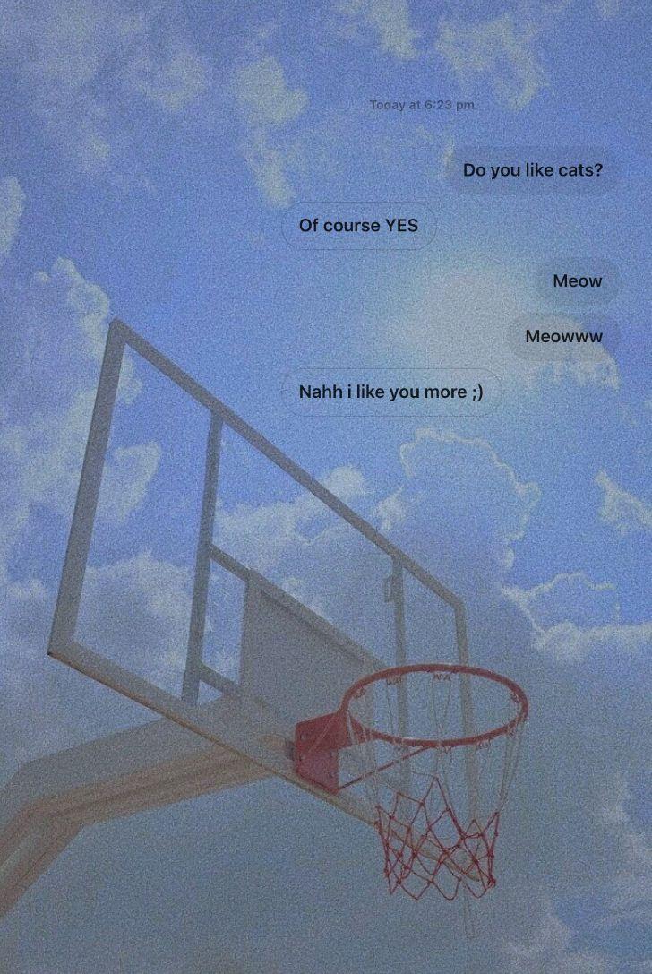 728x1087 basketball #sky #text #love #crush. Aesthetic wallpaper, Sky aesthetic, Aesthetic pastel wallpaper