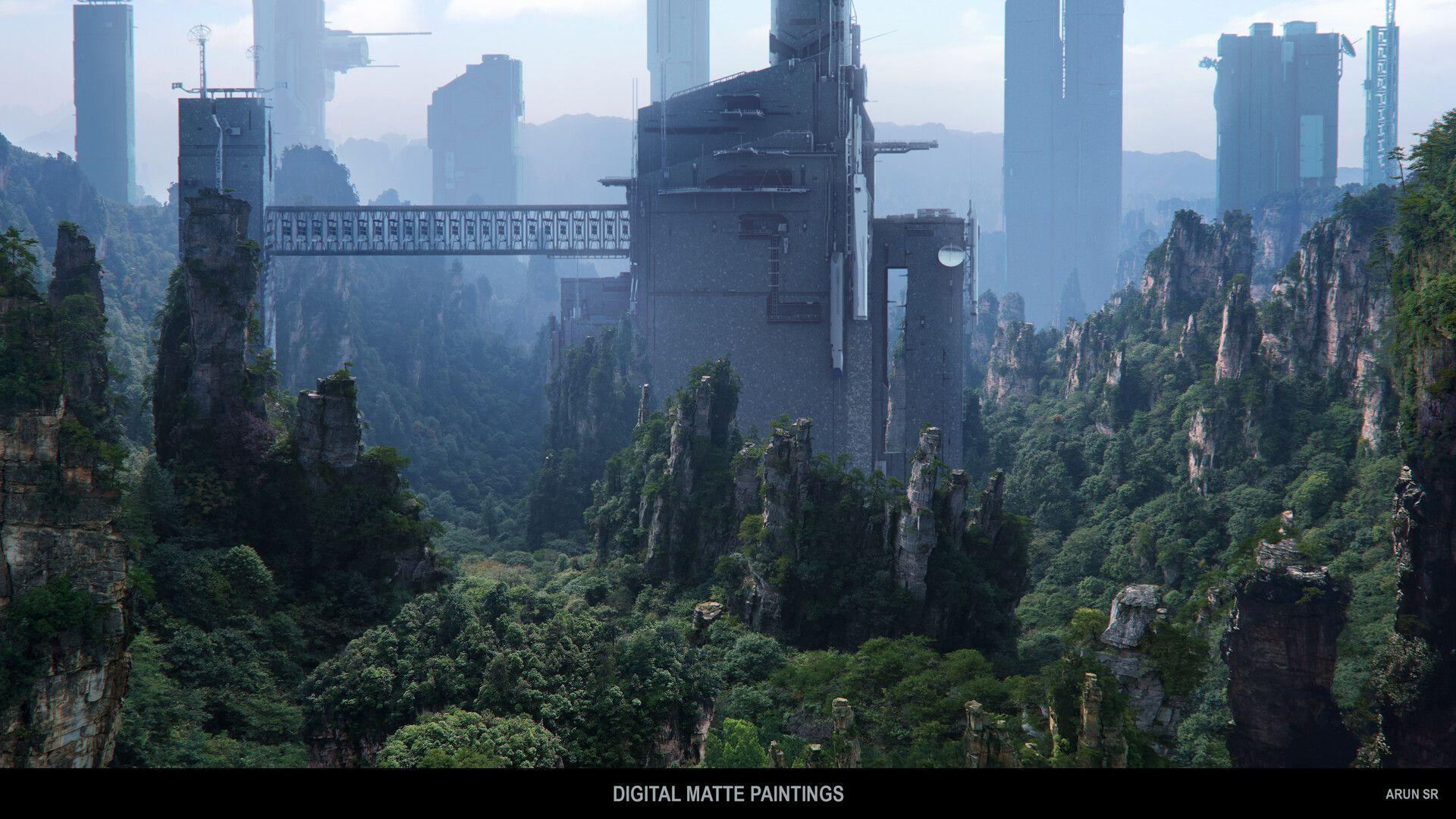 1920x1080 Sci fi forest., Arun SR