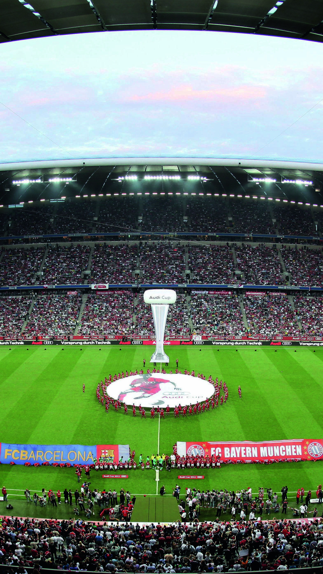 1080x1920 game, fc barcelona, field, fc bayern, match, the allianz arena, allianz arena desktop wallpaper 10060