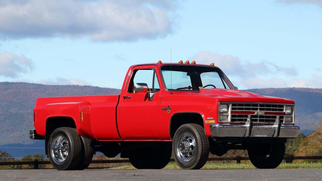1244x700 CHEVROLET K30 DUALLY PICKUP truck red wallpaperx936