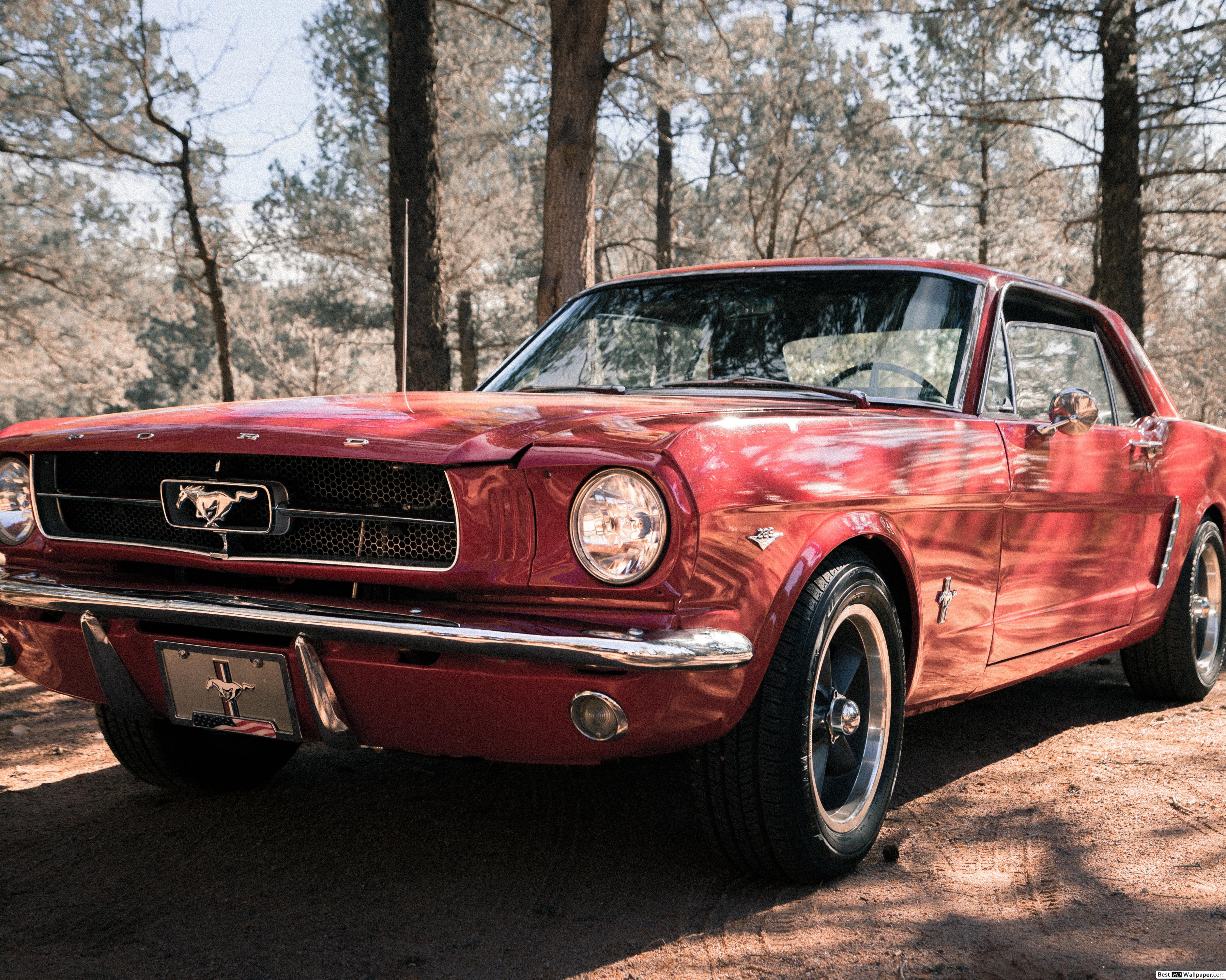 5120x4096 Red Ford Mustang 1967 HD wallpaper download