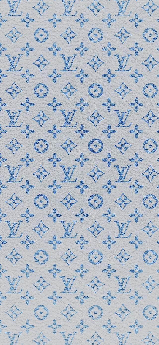640x1385 Louis Vuitton blue pattern art iPhone X Wallpaper