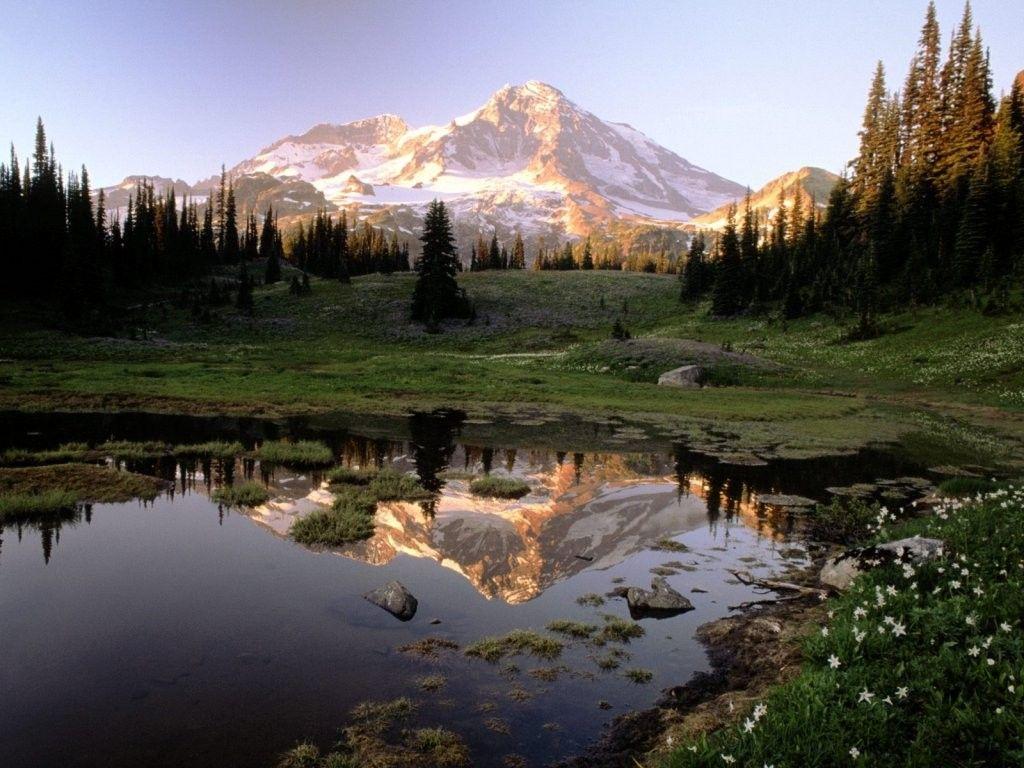 1024x768 Mountain Mountains Nature American North Snow Wallpaper Mountain