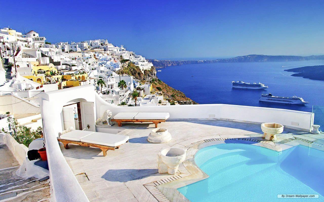 1280x800 Santorini Amazing HD Wallpaper (High Resolution) HD Wallpaper