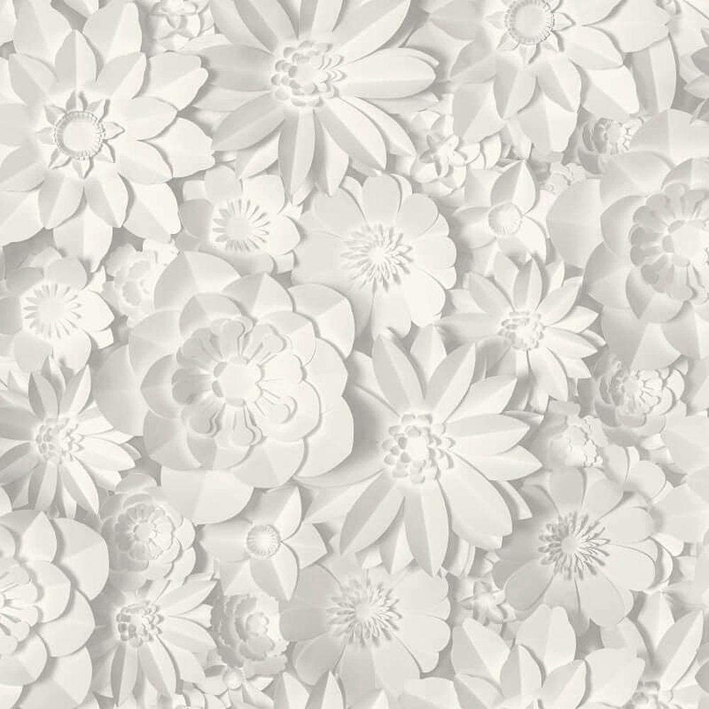 Flowers by Eijffinger  Grey  Wallpaper  Wallpaper Direct